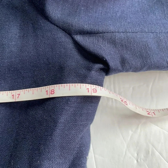 JG Hook linen blend blazer, navy. Round collar. NWOT women’s size 8 petite - Picture 4 of 8